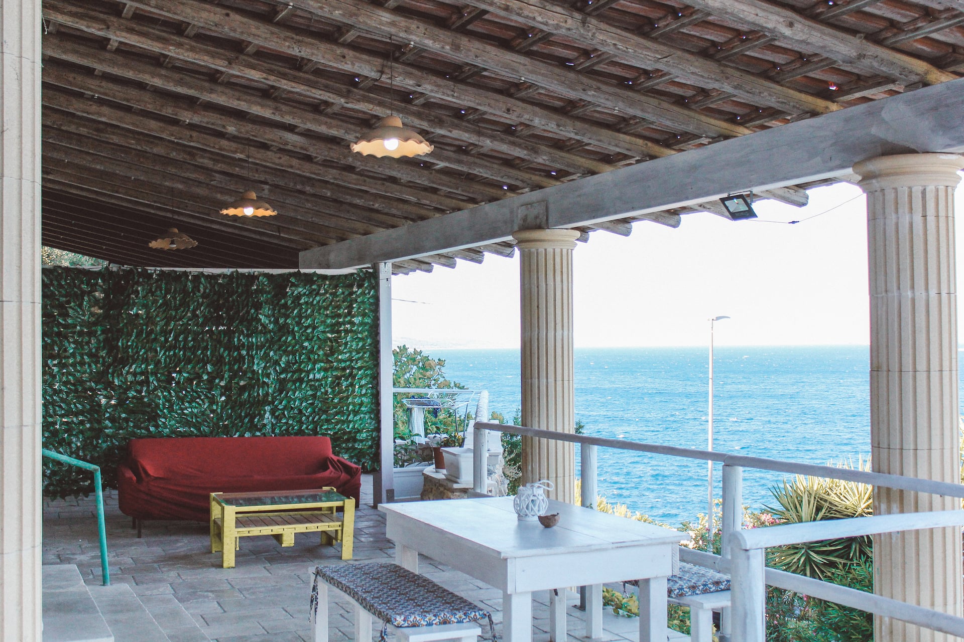 At Uncle's house: house on the sea