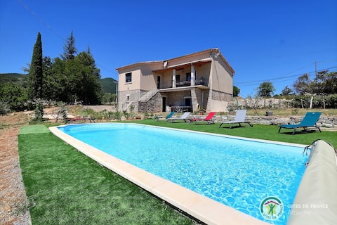 Charming villa with private pool in Les Vans