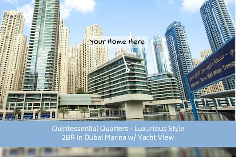 Luxurious Style 2BR in Dubai Marina w/ Yacht View