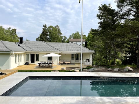 Modern family villa with swimming pool