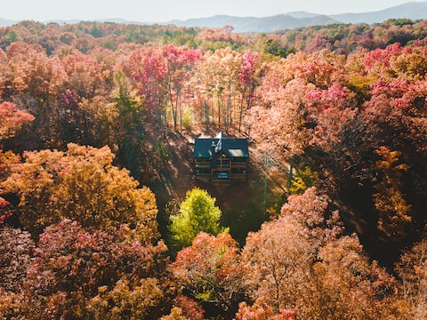 Pet Friendly Cabin | Jacuzzi & Outdoor Fireplace