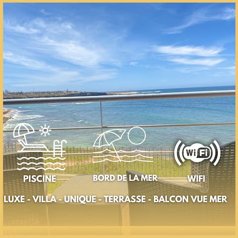 Luxury beachside villa with pool