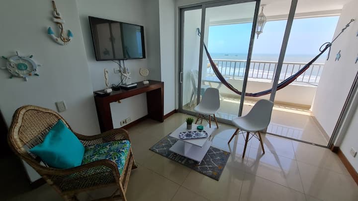 Apto Frente Al Mar, Piscina Climatizada, Gym - Cartagena