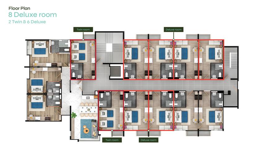 8 Deluxe Room with 8 Bathroom gallery image 5