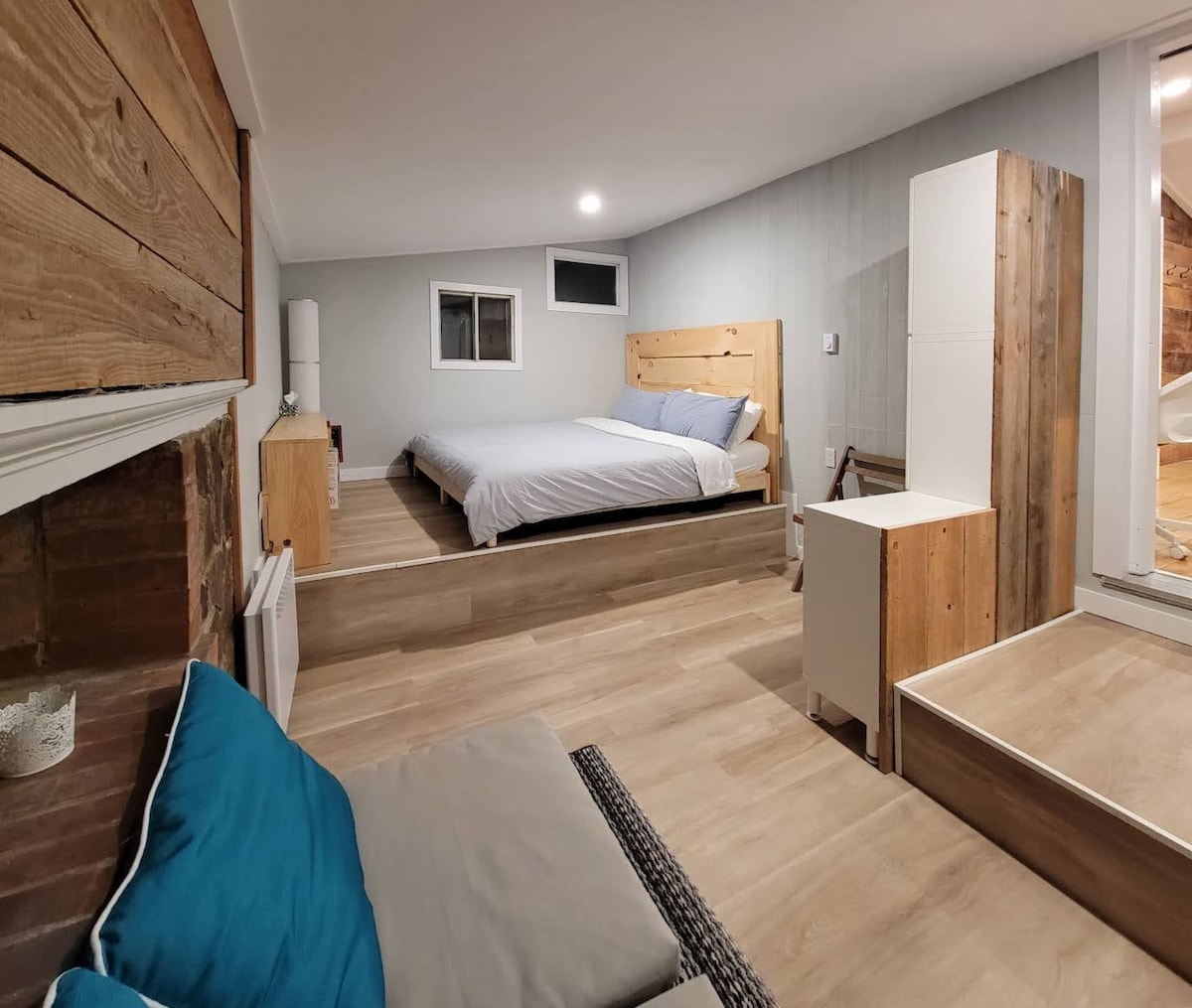 The "master-den" with a King bed