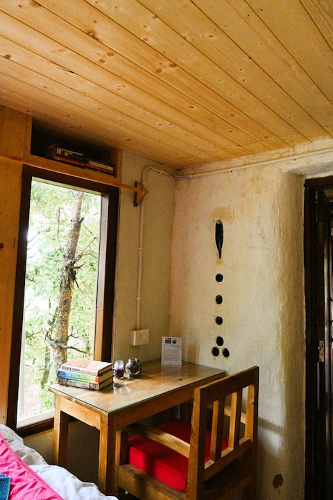 Cob House in a Himalayan Orchard
