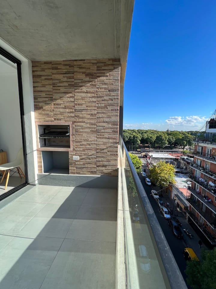 Departamento monoambiente con parrilla en Chacarita