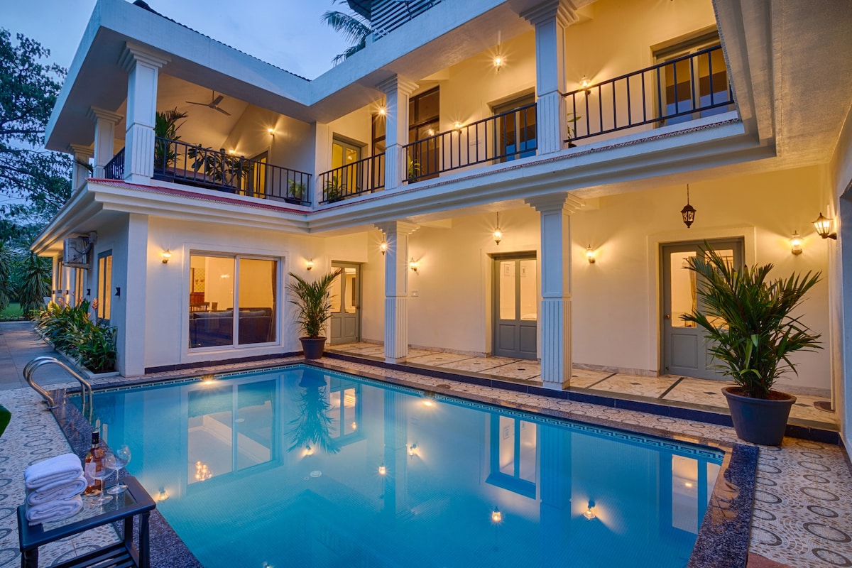 Villa Herrenhaus 5Bhk-Anjuna/PoolTable/Cricket Net