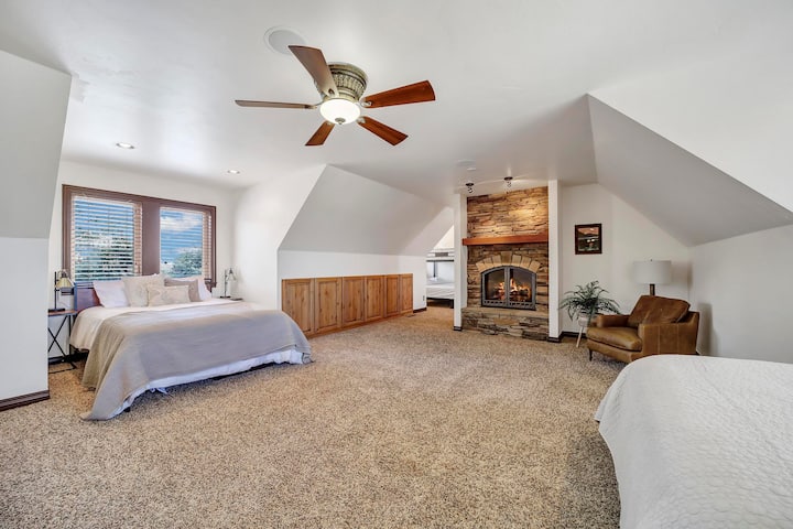 Family suite with gas fireplace