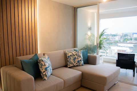 Successful Airbnb property: Modern apartment with panoramic view in Cali in Los Cámbulos
