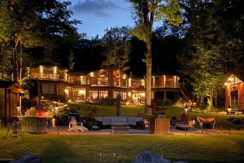 Luxury Lakefront Compound*Hot Tub Sauna Pizza Oven
