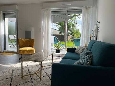 Beautiful recent T2 with terrace and garden