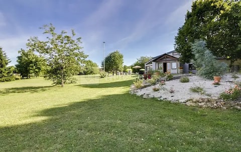 Cottage with many beds