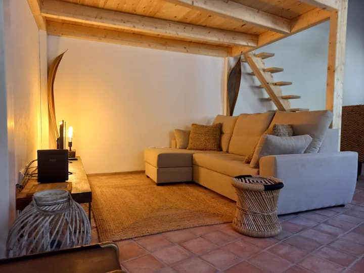 Sala de estar con sofá cama