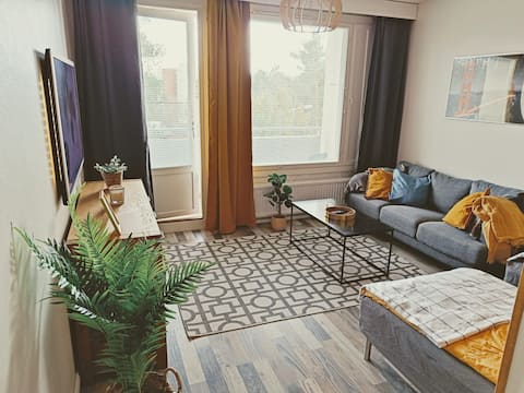 Bright studio with balcony