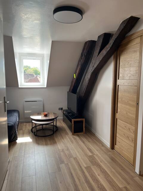 Apartment de la Fontaine with private parking.