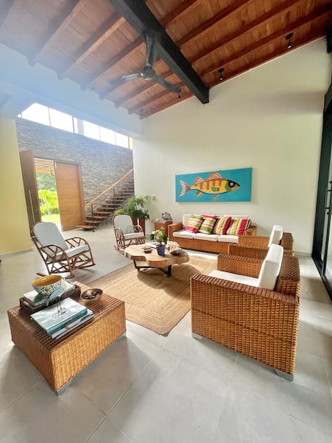 Modern beachfront house