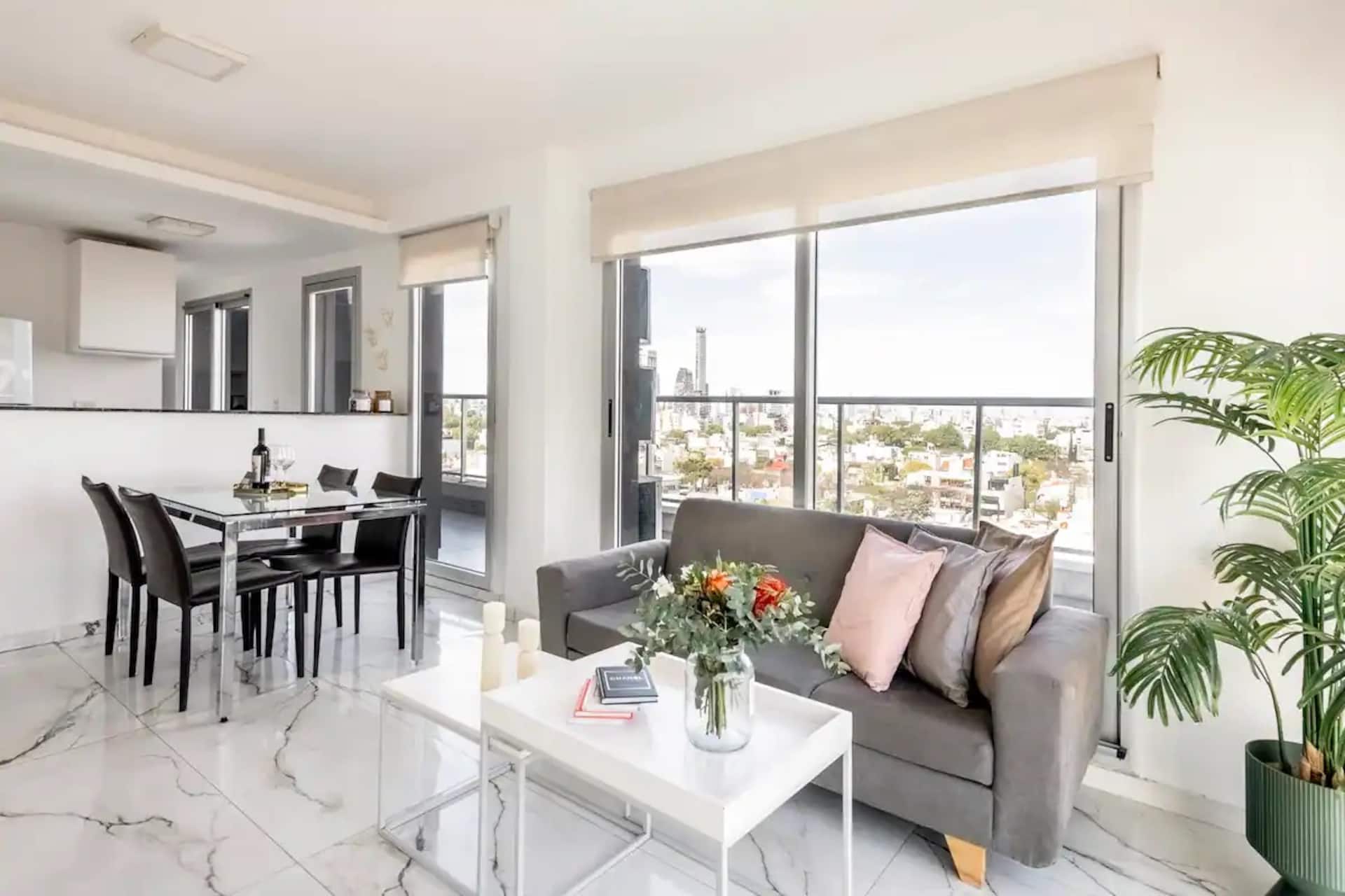 Two-bedroom apartment with terrace and grill in Palermo