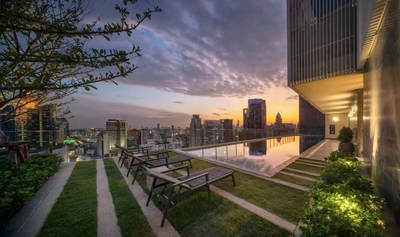 2king beds/sky pool/GYM/T21/Bts+Mrt@ASOK/Sukhumvit