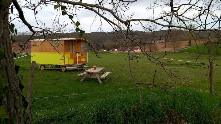Véritable Roulotte à La Campagne - Vic-en-Bigorre