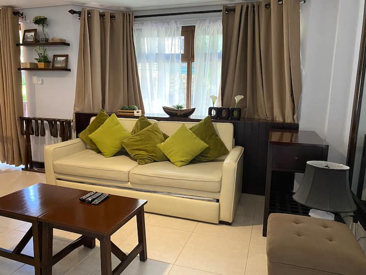 Living room with sofa bed that can sleep 2 persons