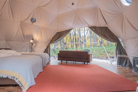 A glamping dome where you can slowly enjoy nature at the foot of the Hidaka Mountains