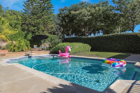 * Private Saltwater Pool & Spa Home * LA/ Disney *