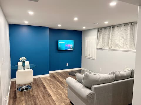 Successful Airbnb property: Modern ~ 1 Bedroom Basement Suite in Blairmore Sector