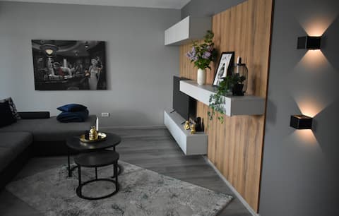 Popular Airbnb listing: Stylish apartment by the river w/ free parking. in Timișoara