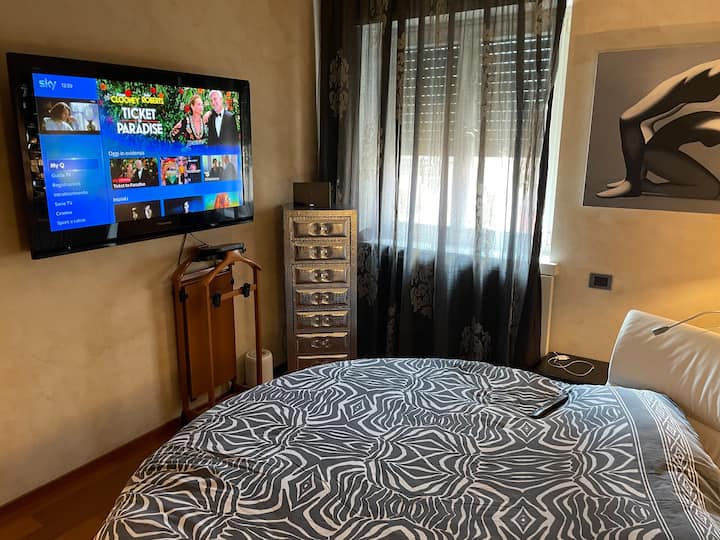 إطلالة على الغرفة مع تلفزيون بلازما 50بوصة استقبال الأقمار الصناعية