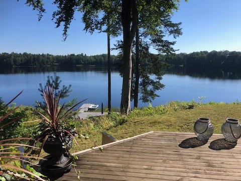 Modern cottage with beach plot