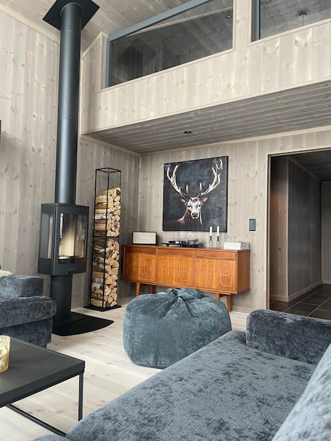 Modern cabin in Gautefall Ski area with sauna