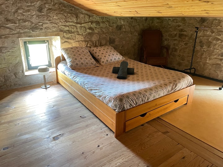 Mezzanine with bed 140