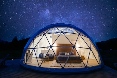 Stargazer Dome Mt Rainier View King+Games+Glamp