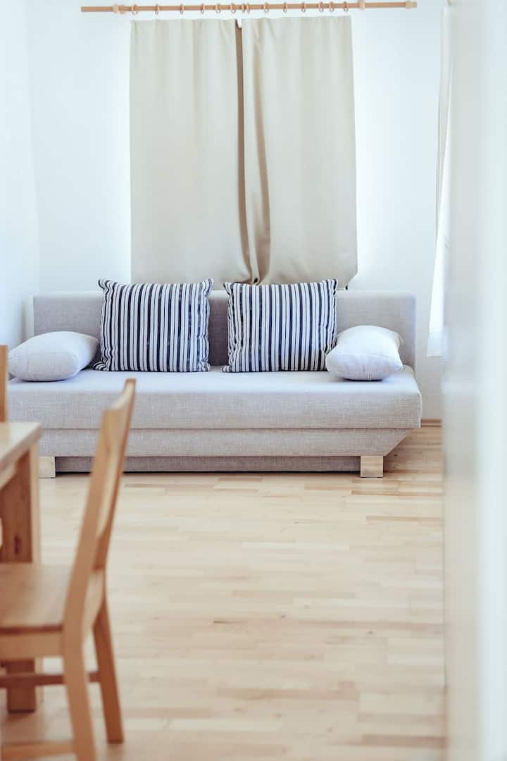 Room 2: Ground floor living room with pull out sofa for 2