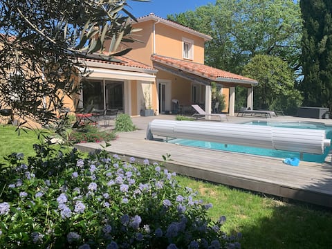 Family home, pool garden