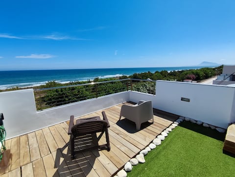 First line with ocean views