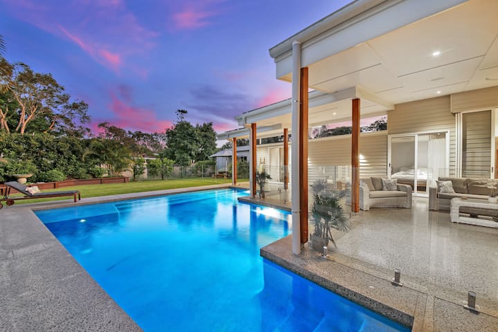 Coastal Luxe Beach House with Solar Heated Pool