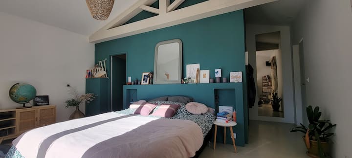 Suite parentale (lit 180x 2m) avec sdb et dressing