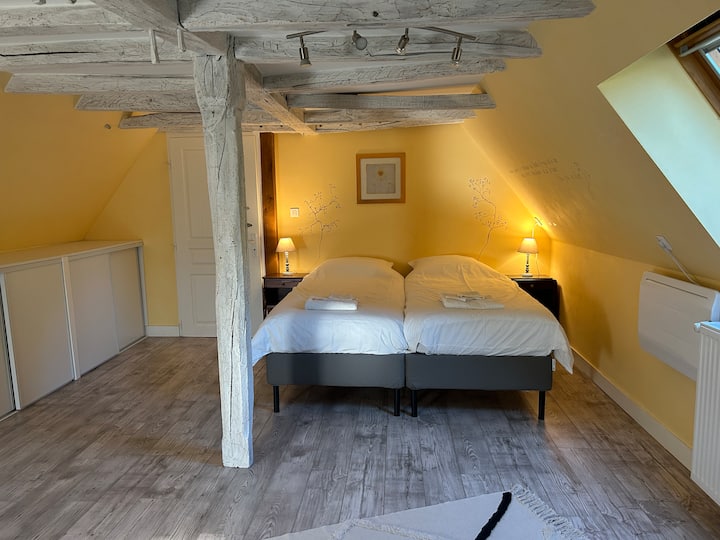 Chumba kikubwa cha kulala cha ghorofani