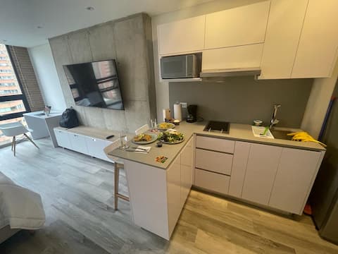 Propiedad de Airbnb exitosa: Spectacular 18th floor View Loft Bogota! en Teusaquillo