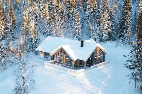 House with mountain and lake views