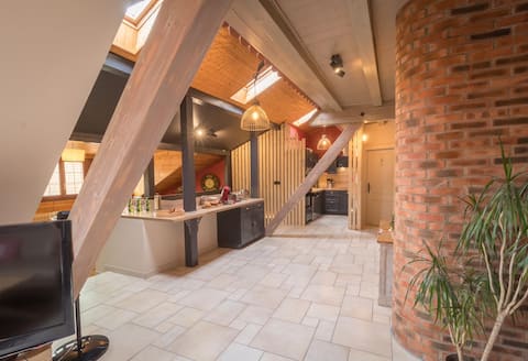 "Le Kelsch" loft duplex 130m² sauna, courtyard
