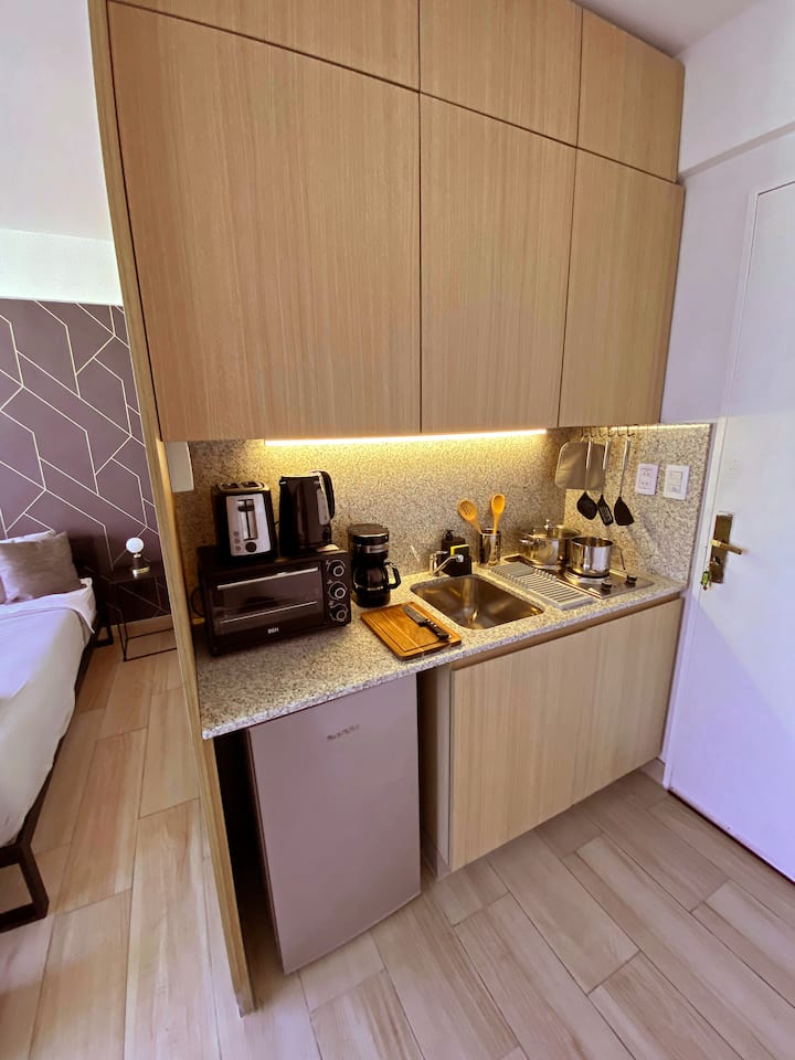 Kitnet reformada no 9º andar em San Nicolás