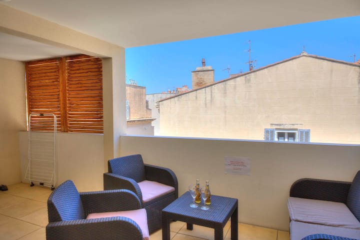 Studio Chic, Terrasse, Marseille 8moul - Marseille