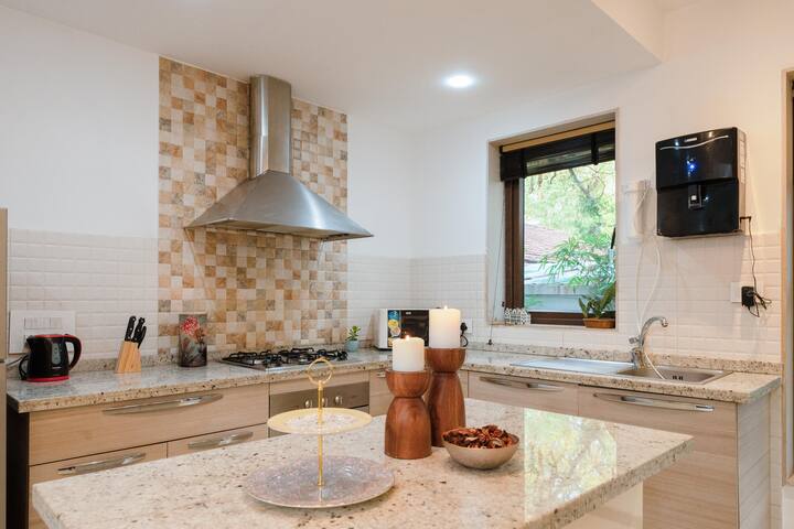 Fully equipped modern kitchen for your use.