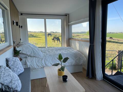 Shipping Container In Horse Farm