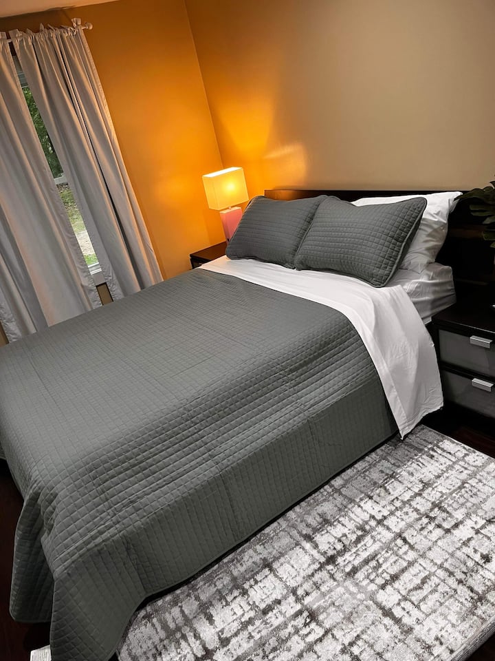 Bedroom #3.  Includes a queen size bed and full-size futon.  