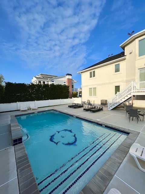 Beach Block Home & Private Pool for 14