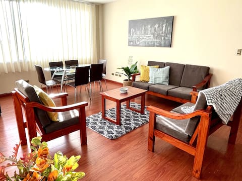 Comfortable and bright apt.